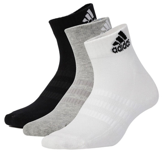 Adidas men's and women's socks 2024 sports running three pairs black and white sports mid-high socks DZ9435 IC1283/thin three pairs S 35-38 size