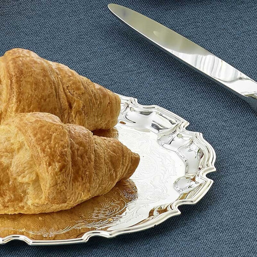 Queen Anne Round Pallet Dim Snack Breakfast Fruit Plate Imported Silverware Luxury Small Chiben Middle Chiben Large Chiben Tray Large Chiben Tray (0/6180)