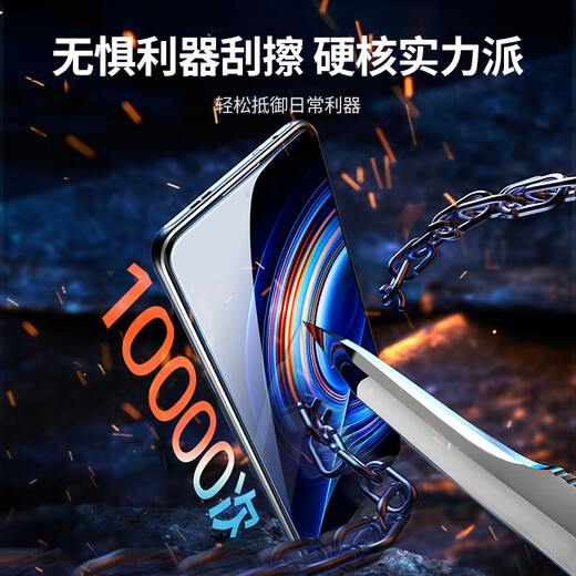 绿联适用红米K50钢化膜Redmi K50至尊版/K50Pro手机膜全屏全包保护高清透防摔抗指纹贴膜-2片装