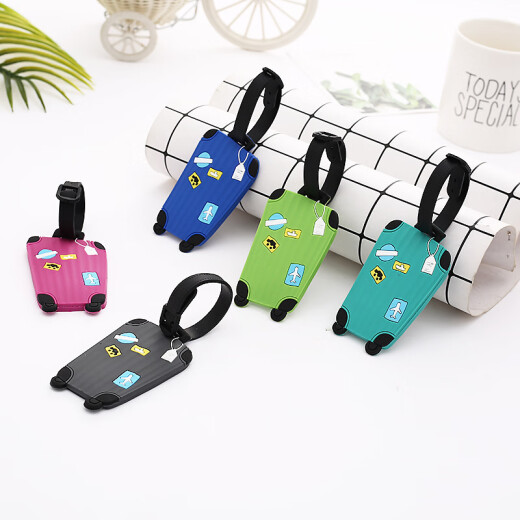 Gluekind creative pvc soft plastic luggage tag checking pass boarding tag suitcase trolley case pendant hanging tag blue
