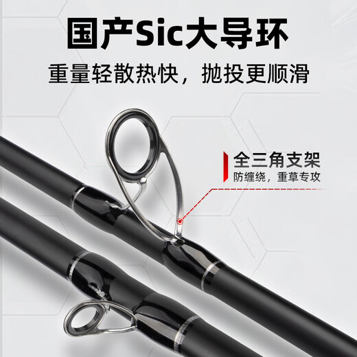 Tiger XXH quick-adjustable Australian carre strong rod super hard long-range heavy thunder giant hit black fish lure rod 2.7 meters straight handle single rod