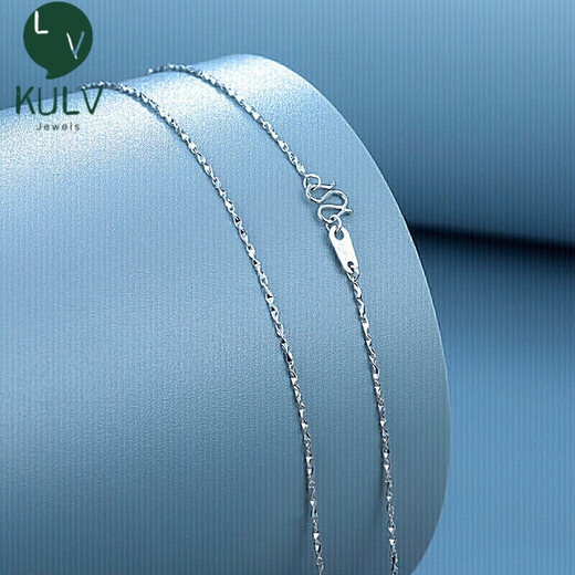 Fat Donglai same style platinum necklace plain chain PT950 women's 18 neck chain women's platinum clavicle chain platinum fine clavicle upgraded version O-shaped chain 45cm