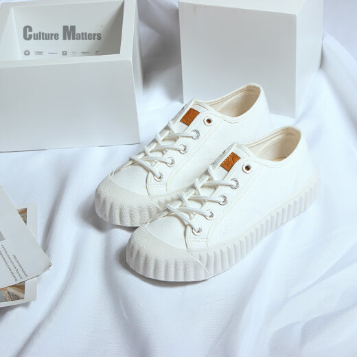 Dafu Feiyue canvas shoes biscuit shoes fashionable Korean white shoes thick-soled platform women's shoes 8328 white 35