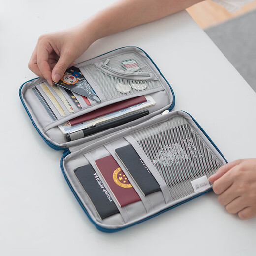 Renjuyi ID -Beutel Ins tragbare Passbag Flugticket Passport Clip Haushaltsregistrierungs -Ticket -Aufbewahrungstasche Grey Trompetensammlung plus Kauf erhalten 2 Passabdeckungen