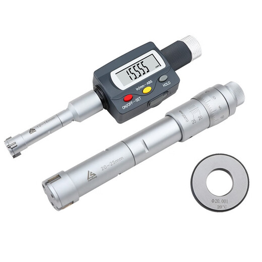 
Three-meter (sanliang) three-claw inner diameter micrometer three-point internal measurement inner diameter micrometer hole diameter high accuracy 0.001 digital display Machinery 271-15920-25 ring gauge