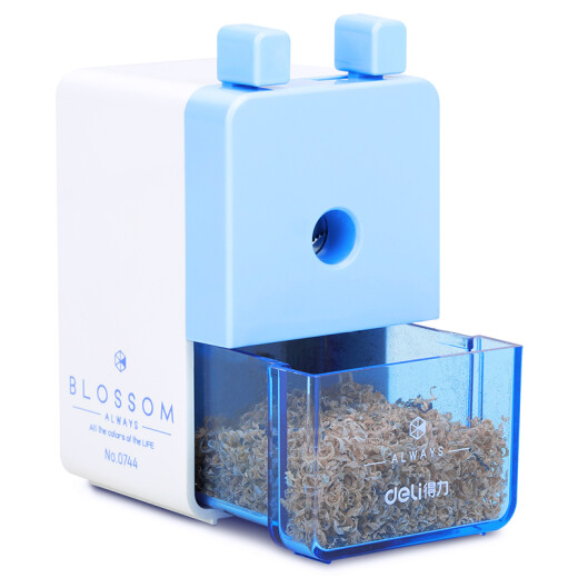 Deli Simple Student Pencil Sharpener/Pencil Sharpener/Pencil Sharpener/Pencil Spinner New Year’s Gift Blue 0744