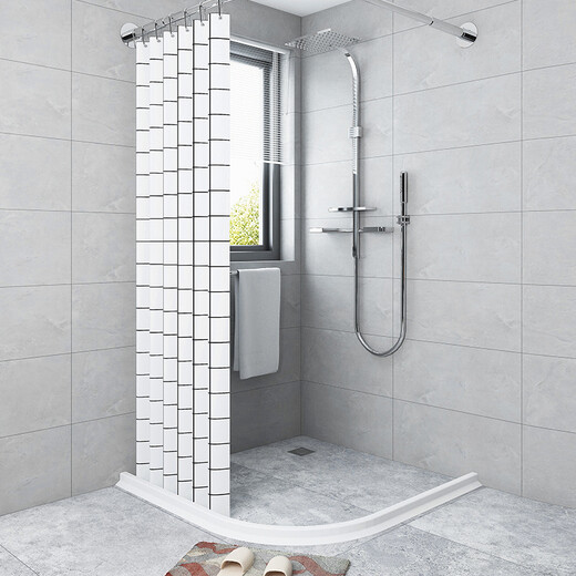Diyin bathroom water barrier strip bathroom partition water blocking strip shower room toilet partition kitchen self-adhesive partition waterproof artifact partition silicone slot bathroom hand table length 80cm