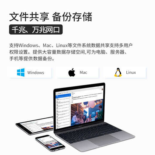 火蓝（Hoodblue）万兆光纤NAS网络存储共享服务器机架式8/12/24/36/48盘位磁盘阵列企业级存储服务器 TS5008-RP-96TB（8盘位）