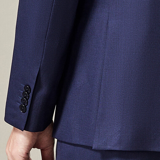 Antonio 50% worsted wool suit, light luxury business suit, men's two-piece groom's wedding formal suit, navy 50B (180/100B)