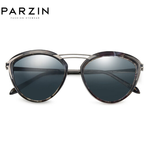 
PARZIN nylon sheet polarized sunglasses for women, fashionable sun protection metal frame driving sun protection sun protection trendy sunglasses PZ9755 gray floral black gray sheet