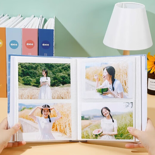
Oulivan [Low Price All Network] Interstitial Oil Painting Storage Book Large Capacity Family Photo Book This Couple Graduation Memorial Book Photo Book (200 6-inch Plastic)-Children