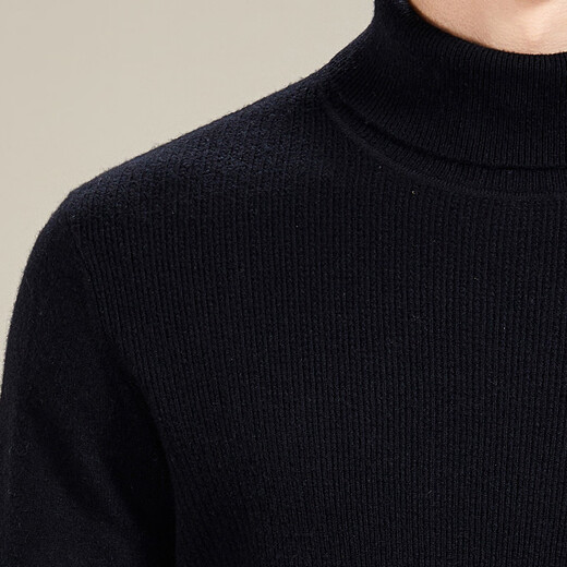 Antonio 100% sheep wool men's autumn and winter turtleneck pure wool bottoming sweater knitted sweater thick black versatile