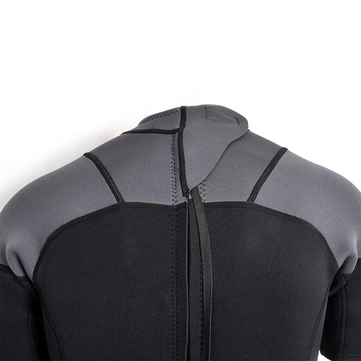 Yon Sub Wetsuit Couple Wetsuit Men and Women One-piece Warm 3mm Winter Swimming Long Sleeve Short Sleeve Swimsuit Deep Diving Surfing Black Gray (Short Sleeve) M