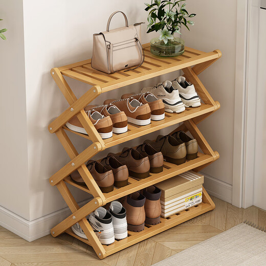 Jushi simple shoe rack at home entrance multi-layer economical student dormitory storage artifact good-looking storage rack small shoe cabinet second floor-40 long-cross shoe rack