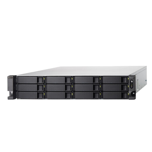 QNAPTS-1283XU-RP-E2124四核心8G内存企业级架式双电源网络存储NAS服务器 TS-1283XU-RP+希捷8T*12