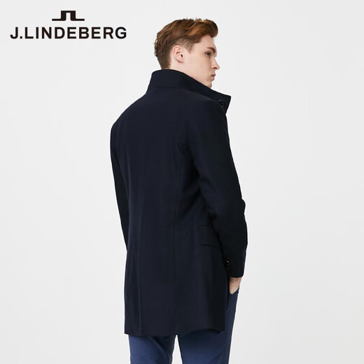 
J. Lindeberg Shopping Mall same spring and summer wool blend long casual wool jacket for men 5193WT504 PAF dark black blue S