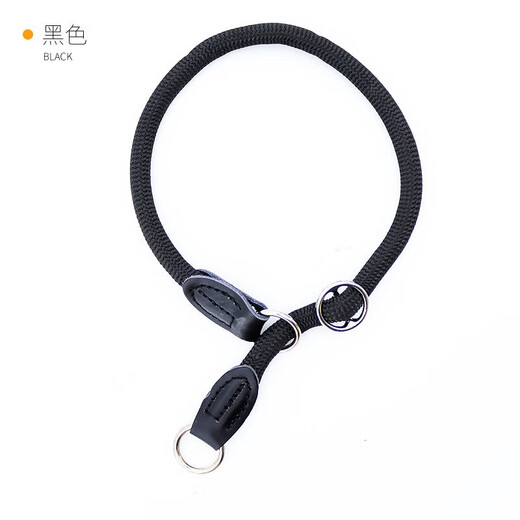 Rongyu Dog Collar P Chain Explosion-proof Tow Rope Medium and Large Dog Golden Retriever Collar Collar Competition Grade P Chain Pet Supplies Black