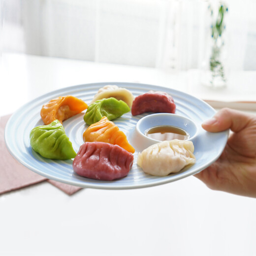 Jiabai reunion dumpling plate multi-purpose sauce plate sushi plate fruit plate salad plate vinegar oil plate vegetable plate sauce plate life series personalized ceramic tableware