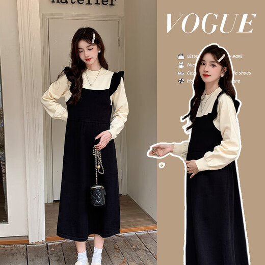 Shiliang Maternity Wear Осеннее платье свитер 2025 Новый модный костюм модная юбка Большого размера весенняя картинка 2xl