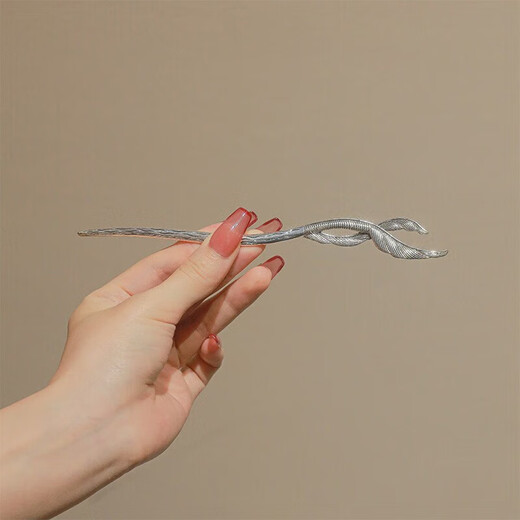 Xiangwan hairpin hairpin retro Chinese style fishtail hairpin female metal ancient style cross hairpin hairpin ball hair accessories hairpin