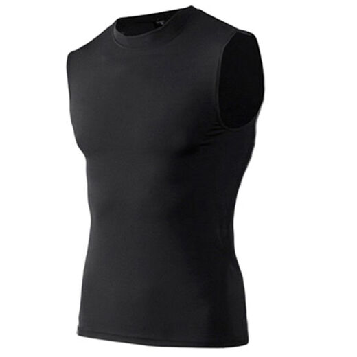 Zhong Asi sports tights men's vest long and short sleeve sweat-absorbent quick-drying breathable basketball running training fitness clothing base pure black waistcoat L Zhong Asi sports tights men's vest long and short sleeve sweat-absorbent quick-drying breathable basketball running training fitness clothing base pure black waistcoat L