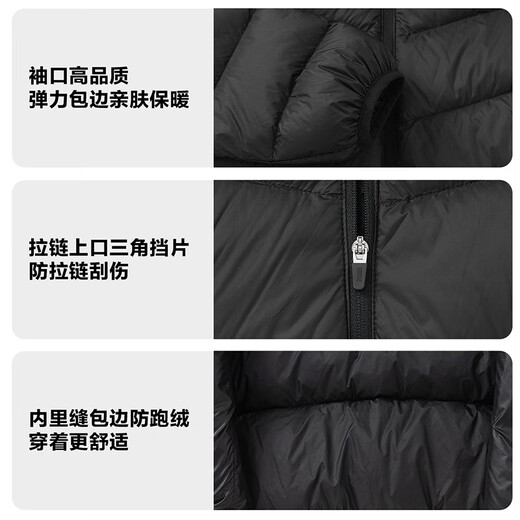 Puma's new children's winter down jacket hooded, warm and fashionable black 90001 150