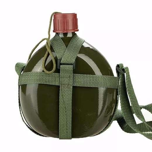 Marching kettle, strap kettle, 87-style military training kettle, outdoor sports liberation old-fashioned aluminum military kettle, large capacity, thickened 3L