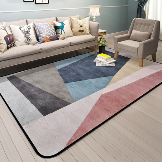 Jiuzhou Deer Carpet Home Nordic Irregular Pattern 160*230cm Living Room European Simple Modern Non-slip Thickened Bedroom Coffee Table Full Sofa Home Bedside Blanket Crawling Mat