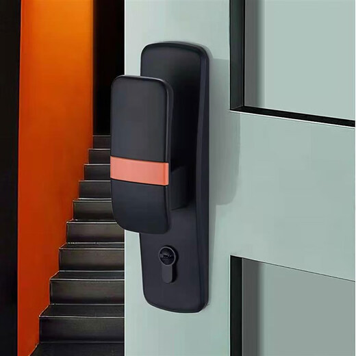 Huili custom silent door lock luxury bedroom door lock w universal solid wood door handle black gold straight sliding door XF02 black 35-50mm universal type with key