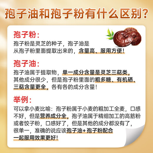 Fuyuankang Ganoderma lucidum spore oil soft capsules, broken wall Ganoderma lucidum spore powder extraction, enhance immunity, red Ganoderma lucidum, high content [upgrade] 100 capsules*1 bottle