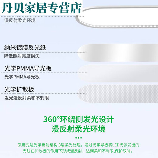 何健弓过道走廊led吸顶现代简约北欧长条客厅书房阳台具J263 16W 3892-白色40CM-无极16W