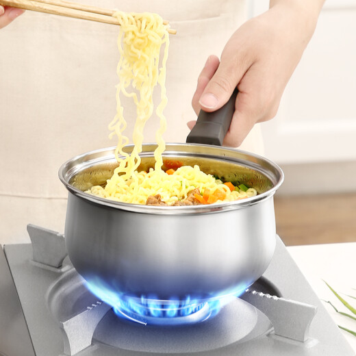 Vantage 304 stainless steel milk pot 18cm instant noodle pot baby food supplement pot household small soup pot cooking pot induction cooker gas universal B1806