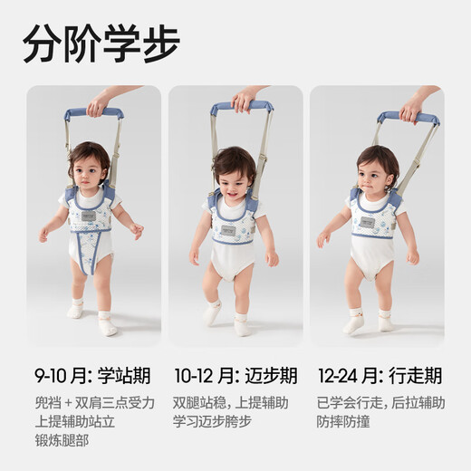 Betas Baby Toddler Belt Empêcher les enfants Breoctorable Walking Standing Anti-Falling Artefact Infant Traction Corde Spruce Bleu