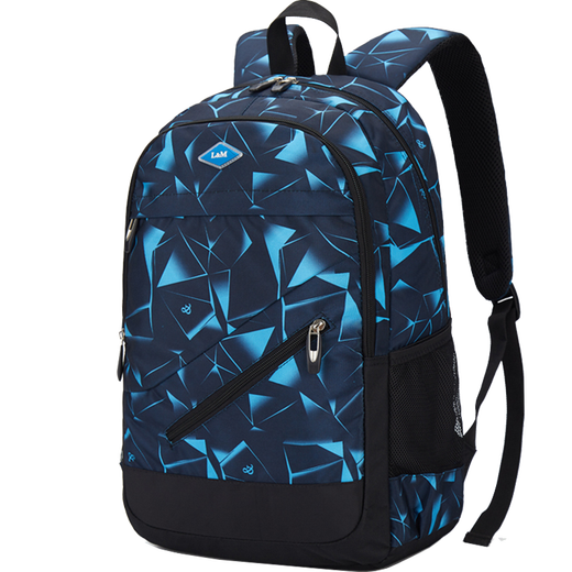 L&M backpack backpack male Korean style college student bag middle school student junior high school student high school student female fashion casual college style black and white large (with watch + pen bag + mobile phone arm bag)