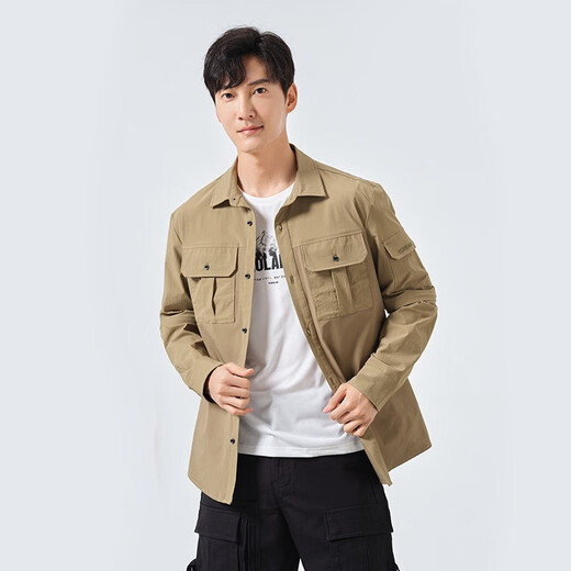 Pathfinder shirt men's spring and summer outdoor fishing casual shirt quick drying breathable multi-pocket TAEECL81313 black 81247 XXXL