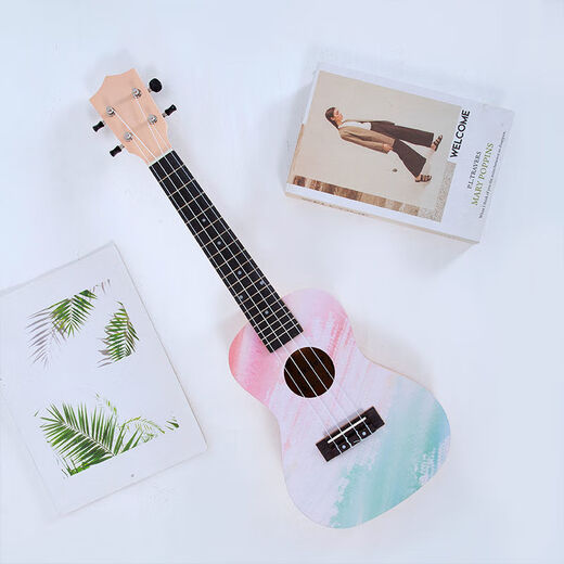 Hochwertige Ukulele-Anfänger, Studenten, Erwachsene, Frauen und Internet-Prominente können kleine Gitarren 23-Zoll-Graffiti Blue Standard Version spielen