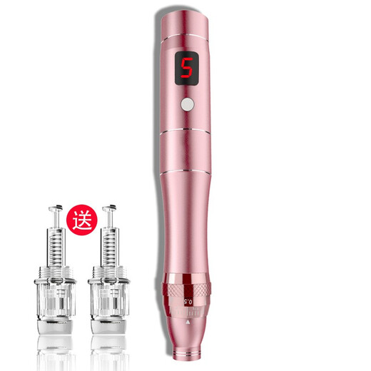 YISUER nano electric microneedle introduction instrument microcrystal household mts mesoblast essence original solution repair and remove acne marks and pits pink + 2 heads default round crystal other remarks 1 piece