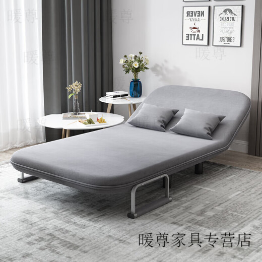 Simple fabric foldable dual-purpose multifunctional living room study double single small apartment 1 meter 1.5 meter foldable sand If you want other colors, please note or