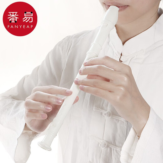 Fanyi Recorder A1ZO - Practice novice eight-hole six-hole flute musical instrument hole elementary school students adults entry-level beginner six-hole other milky white 6-hole recorder 1