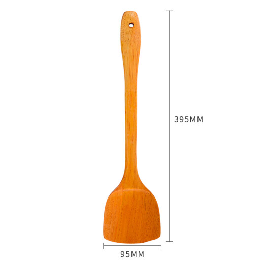 Double gun (Suncha) non-stick iron pot, stainless steel pot, special wooden spatula, long-handled spoon, cooking spatula, wooden spatula (new and old styles shipped randomly)