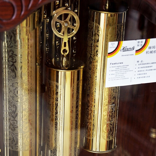 Hanshi (Hense) Hedgehog Redwood Redwood Floor Bell Neun-Tone Tube Box Music Mechanical Uhr Luxus stehend