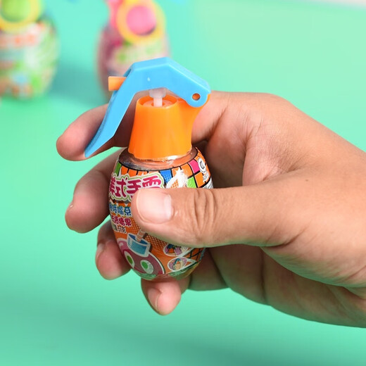Food Happy Luck Grenade Spray Sugar Children's Toy with Sugar Machine Water Gun Lollipop Boy Internet Celebrity Candy Creative Stall Combination American Grenade 1 + Water Gun Sugar Drink 2