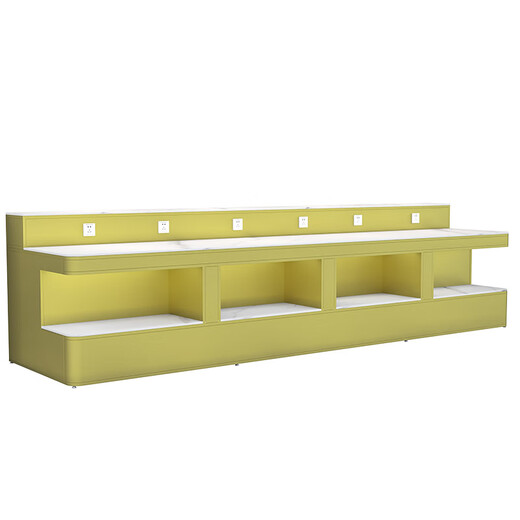 TMJD MISS hotel breakfast dining table Restaurant unit canteen buffet table wall-style dining table wine Custom made white 8 sockets Product price 9730