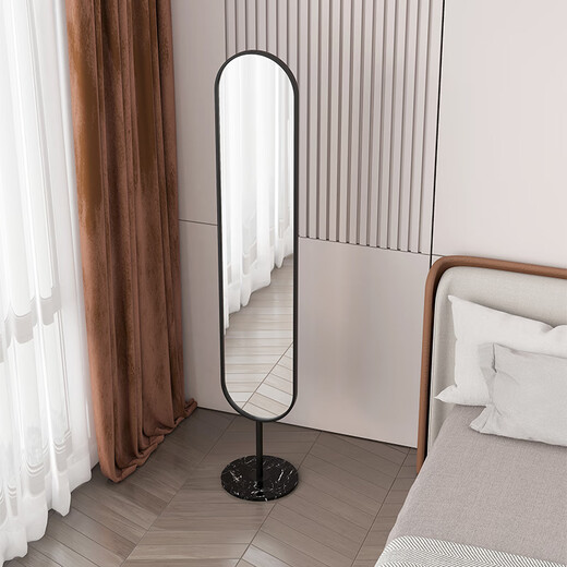 Chuangjiang Miroir de mise au plancher de style nordique pour chambre à coucher étroite côté habillage tridimensionnel miroir de miroir de miroir à corps complet moderne pour fille en plein air (cadre doré + pierre blanche)