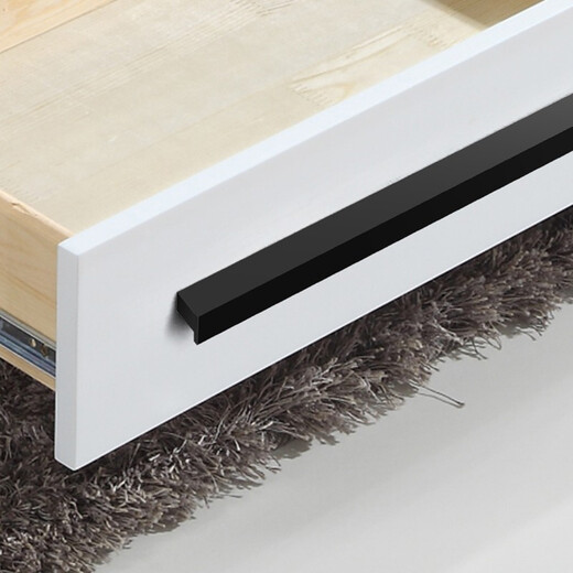 Preda extended handle modern simple wardrobe 1 meter cabinet door black Nordic small door handle drawer light luxury American European style PL1049 black three-hole 800mm length
