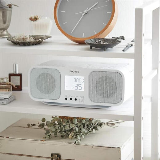Sony Direct Mail from Japan CFD-S401 Radio Tape Player CD Player Alarm Clock All-in-one Requires Transformer, Need to Take Out the Battery for Plug-In Use CFD-S401 W White