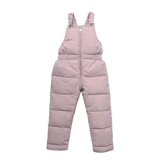 Warm winter duck new children's down cotton pants autumn and winter thickened boys and girls children's clothing winter clothing baby Korean overalls cotton pants bean green 80 cm
