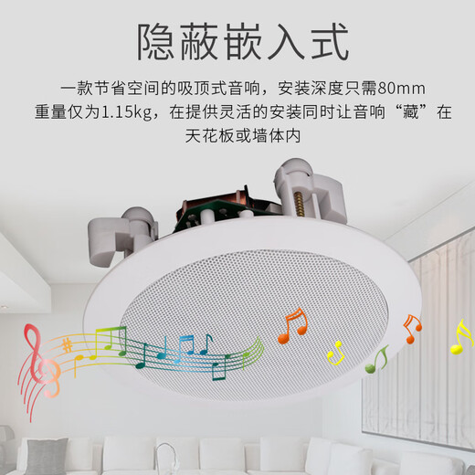 Westin ceiling audio Bluetooth speaker audio ceiling speaker store restaurant supermarket home wireless speaker embedded built-in amplifier 6-inch coaxial speaker WX-201