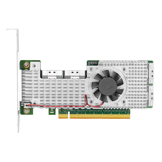 Tarjeta de expansión LINKREALPCIe 4.0 x16 a tarjeta gráfica adaptadora de disco duro U.2 de 8654 8I NVMe integrada de 4 puertos PEX88048 sin dividir para expandir la GPU