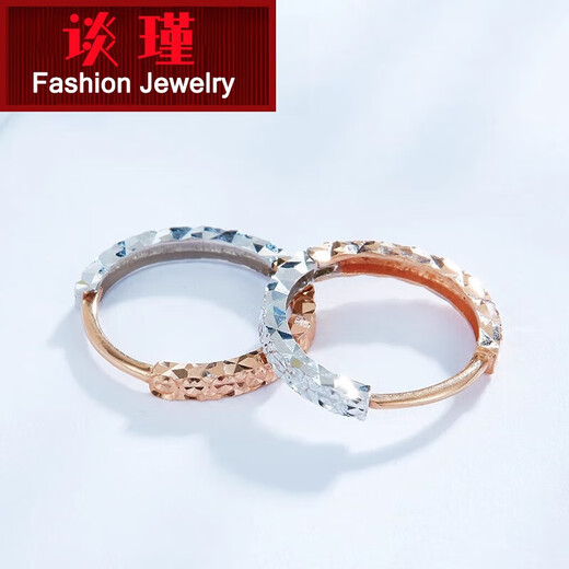 Yubo Gongfang (YUBOGONGFANG) Yubo Gongfang 18K gold earrings, gypsophila gold earrings for women, 18k rose gold ear bone rings, K gold earrings for fans, 18K gold earrings, small diameter 9mm pair